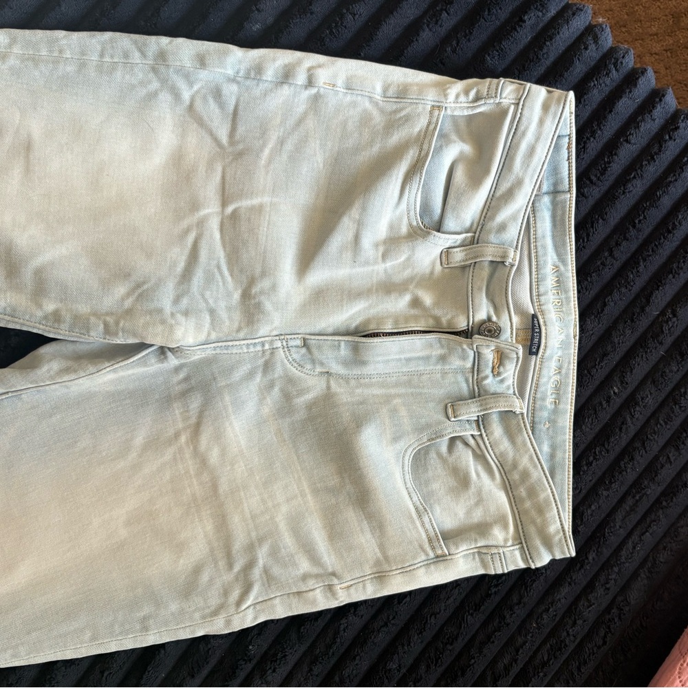 American Eagle Outfitters Women's Light Blue Skinny Jeans